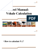 Petrel Manual: Vshale Calculation