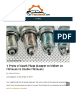 4 Types of Spark Plugs (Copper Vs Iridium Vs Platinum Vs Double Platinum) PDF