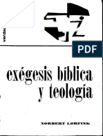 LOHFINK, N. - Exégesis Bíblica y Teología. La Exegesis Biblica en Evolucion - Sígueme, 1969 PDF