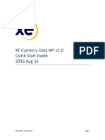 XE Currency Data API v1.0 Quick Start Guide 2016 Aug 16