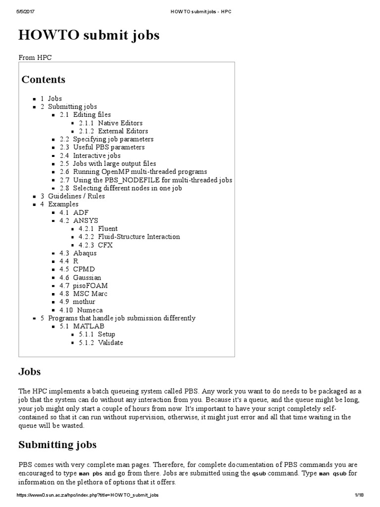 HPC Job Submission Guide | PDF | Command Line Interface | Computer File