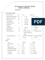 Static Analysis of Hydraulic Cylinder: 430/210 X 3300 Stroke