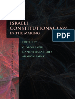 Aahorn Barak. Gideon Sapir. Barak-Erez. Israeli Constitutional Law in The Making