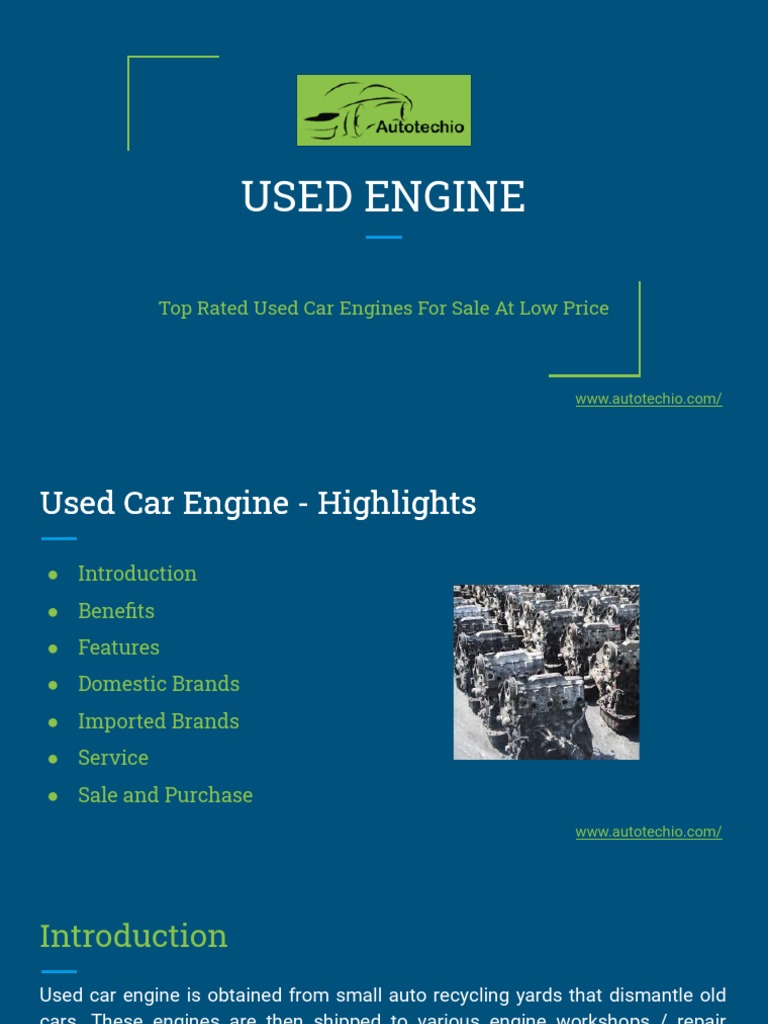 Used Engine Top Rated Used Car Engines For Sale at Low Price PDF