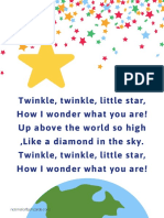 Twinkle Twinkle Little Star Lesson Plan Printable Pack Preschool - Prek PDF