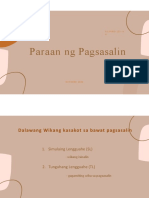 Paraan Sa Pagsasalin (Group 1)