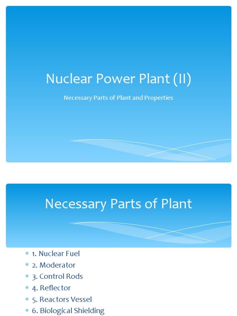 Essential Components of Nuclear Power Plants | PDF | Nuclear Reactor ...