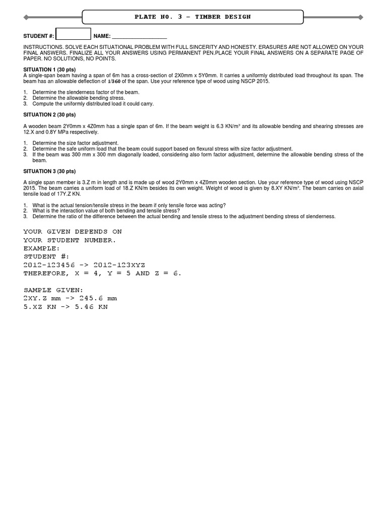Timber Design Problems and Solutions | PDF