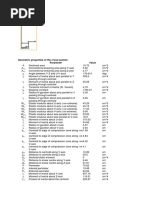 Geometric Properties of The Cross-Section Parameter Value: V, y V, Z