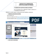 Instructivo Generación Certificaciones