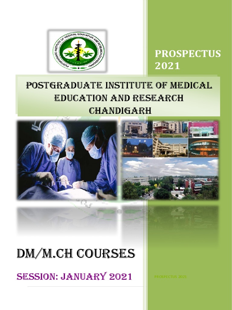 PGIMER DM/M.Ch Prospectus 2021 | PDF | Doctor Of Medicine | Pediatrics