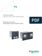 Protection Functions Parameters and Recorded Values