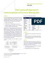 Pacesetter Verifeed System With Hypersperse Chemistry Optimizes Cost To Treat at Beverage Plant