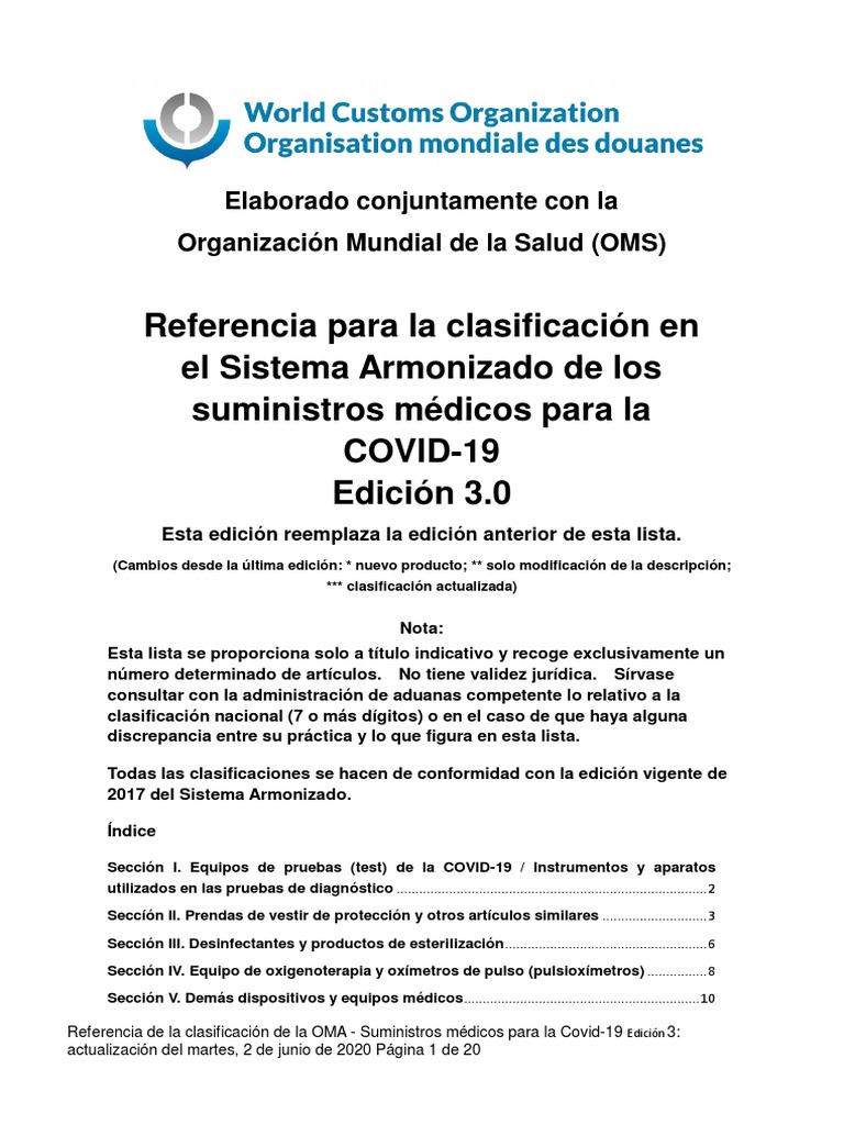 OMA 3era Clasificacion Junio 2020 PDF | PDF | Sistema respiratorio ...