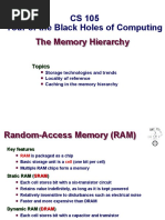 The Memory Hierarchy: CS 105 Tour of The Black Holes of Computing