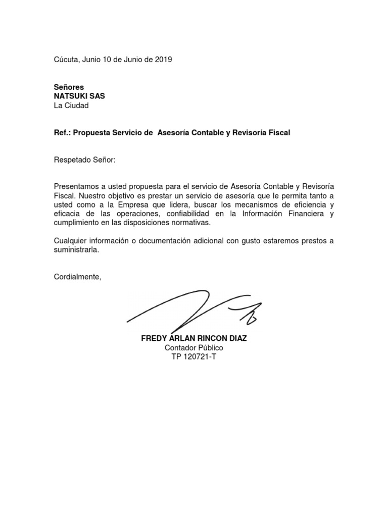 Propuesta de Asesoría Contable y Fiscal | PDF | Auditoría | Auditoría ...