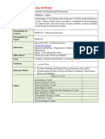 INME 333 - Facility Planning Design