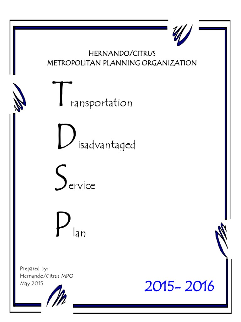 Hernando County TD Service Plan 2015/16 | PDF | Business