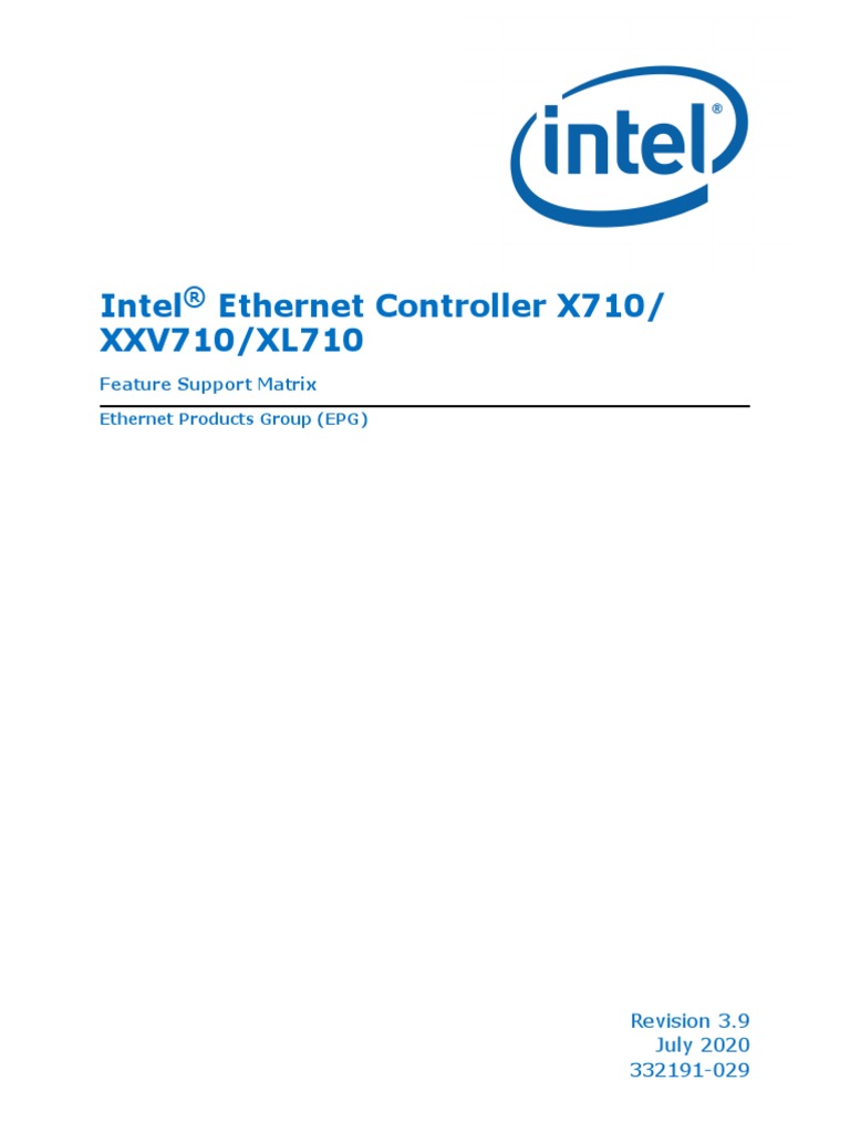 X710-XXV710-XL710 Feature Summary Rev3.9 | PDF | Telecommunications ...