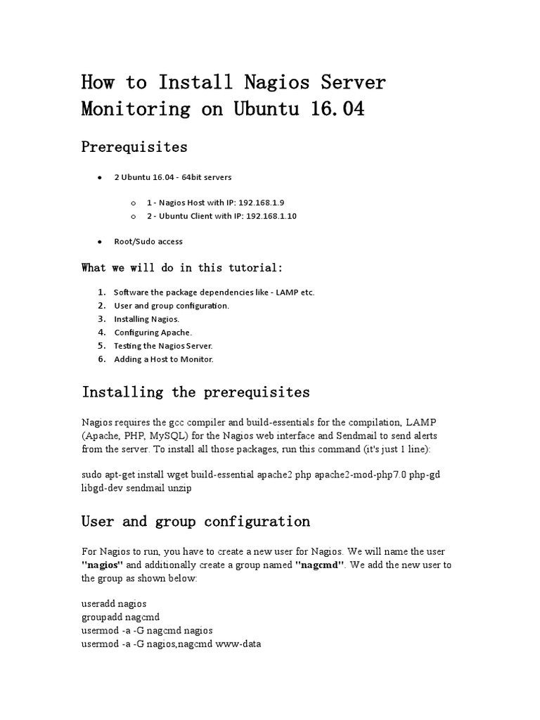 How To Install Nagios Server Monitoring and NAgVis On Ubuntu | PDF ...