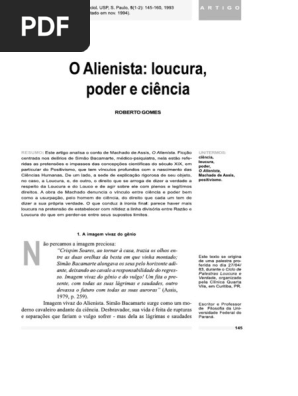 O Alienista Loucura Poder E Ciencia Medios De Almacenamiento Ocio