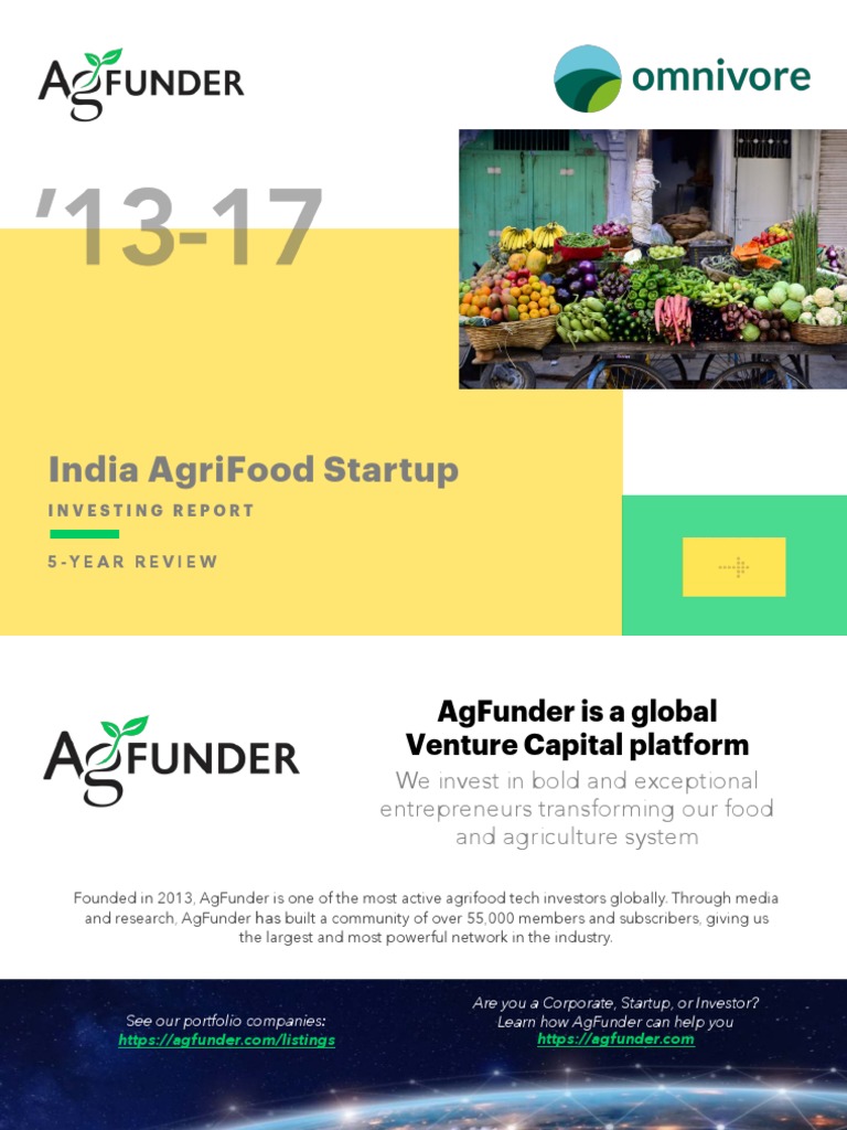 Agfunder India Agrifood Startup Investing Report 5year Review PDF | PDF ...