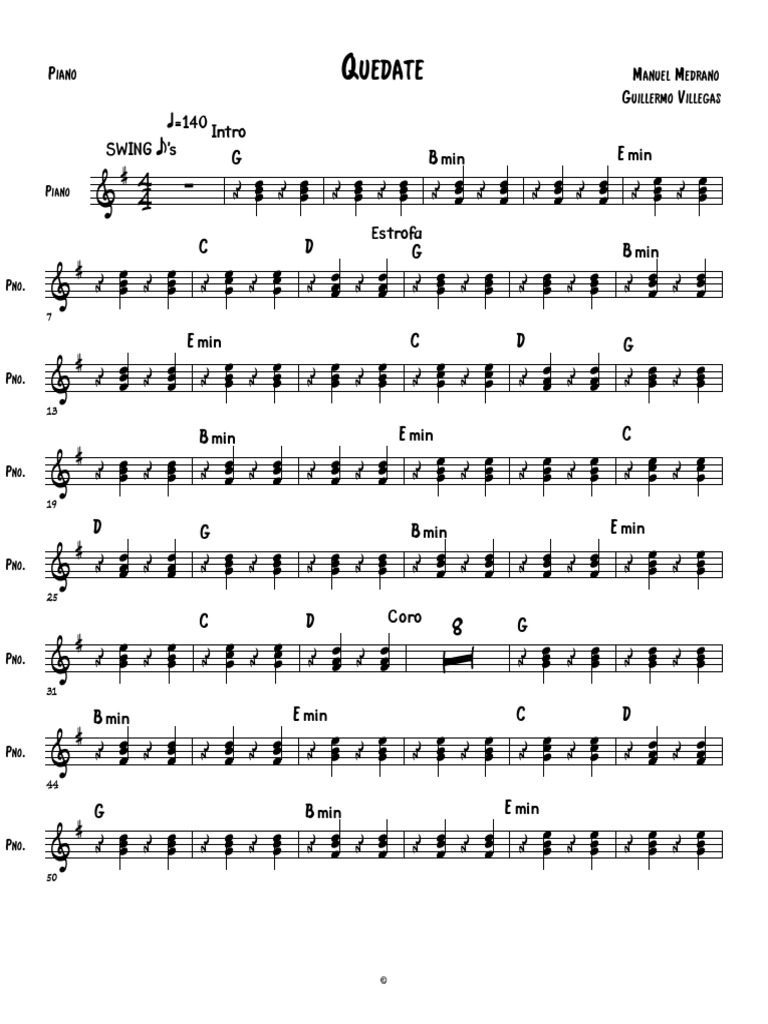 Quedate Manuel Medrano Letra Y Acordes