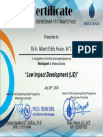 DR - Ir. Albert Eddy Husin, M.T.: "Low Impact Development (LID) "