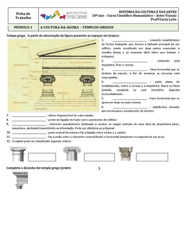 Elementos da Arquitetura Grega | PDF | Coluna | Mídia artística