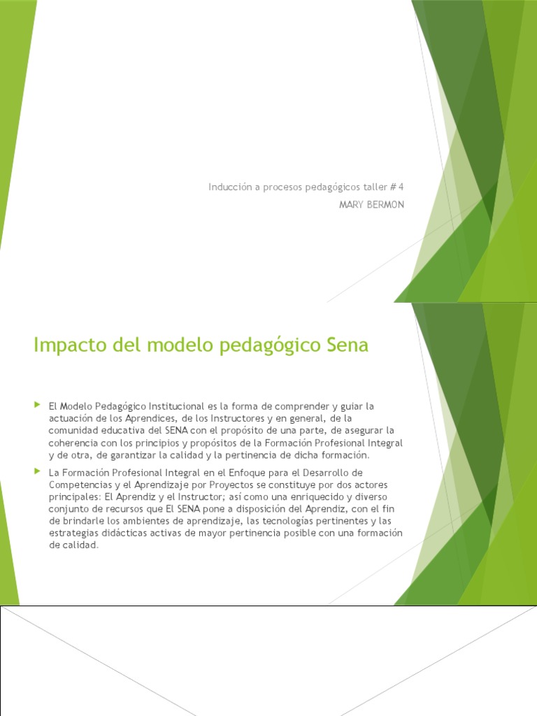 Impacto del Modelo Pedagógico SENA | PDF | Pedagogía | Evaluación