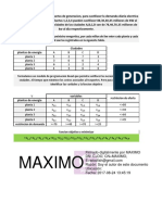 Modelo PL para distribución energía 4 plantas-ciudades