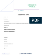 Gis Science Journal: Registration Form