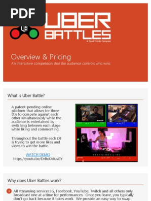 Uber Battle Overview and Pricing  PDF  Disc Jockey  Streaming Media