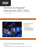 Human Computer Interaction (HCI, HCC) : An Introduction