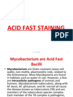 Acid Fast Staining: Dr.T.V.Rao MD 1