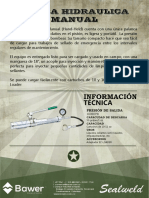 Bomba Hidraulica Manual Portátil 10,000 PSI