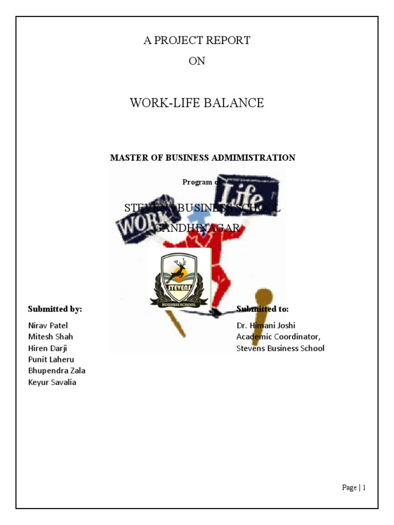 Work-Life Balance: A Project Report ON | PDF | Work–Life Balance ...