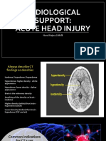 RADIOLOGICAL SUPPORT Head Injury