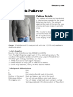 Work Sock Pullover: Pattern Details
