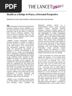 Health as a Bridge to Peace; A Personal Perspective