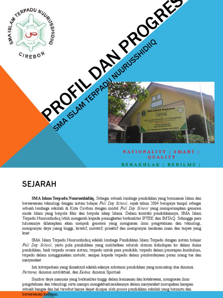 Profil SMA Islam Terpadu Nuurusshidiiq | PDF