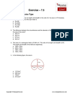 Exercise - 7.5: Single Correct Choice Type