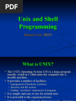 Unix and Shell Programming