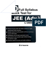 10 Full Syllabus Mock Test For IIT JEE Advanced Part 1 Upto Page 240 C P Publication Career Point Kota Physics Chemistry Mathematics PDF