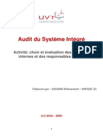  évaluation des auditeurs