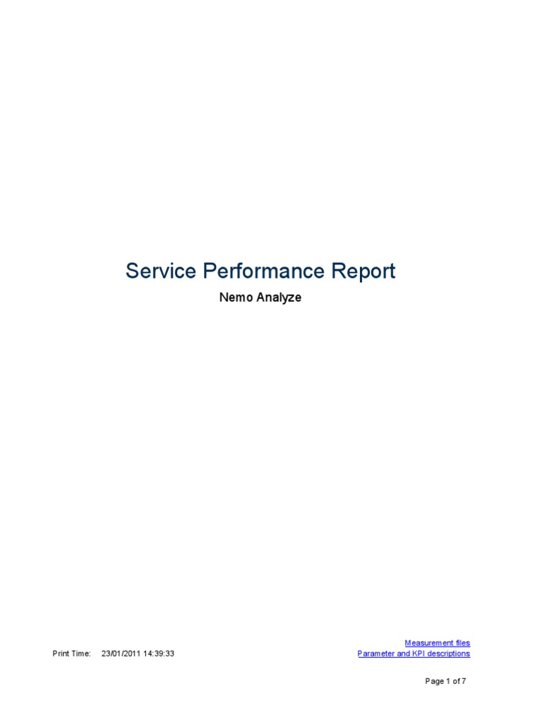 Service Performance Metrics Overview | PDF | General Packet Radio ...