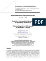 Cognición situada y estrategias para el aprendizaje significativo. Tema 1 Unidad 1