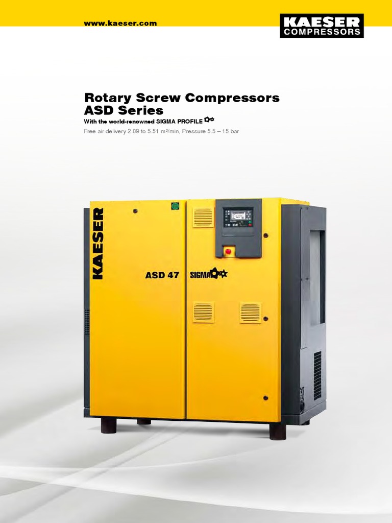 Kaeser ASD Series Rotary Screw Compressors with SIGMA PROFILE ...