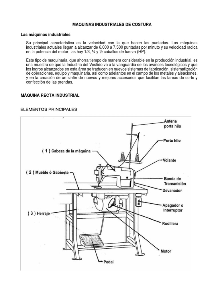Maquinas Industriales PDF | PDF | Tornillo | Máquina de coser
