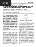 Espectro Infrarojo y de Raman de Complejos de Mesetileno Con CR, Mo y Tu